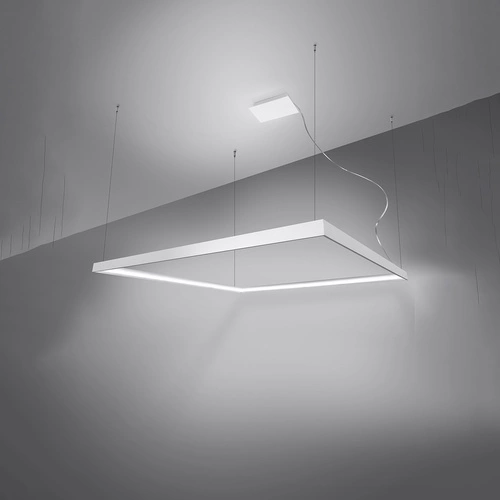 LED lustr Nelya L bílý moderní do obýváku 110 cm industriální Thoro