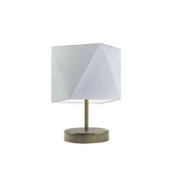 Noční lampička do ložnice moderní PASADENA LYSNE se šedým stínidlem a starozlatým podstavcem