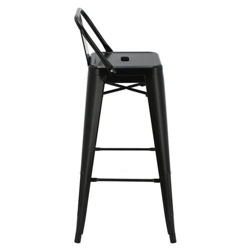 Barová židle Paris Back Short 75 cm kovová s opěrkou moderní do kuchyně na míru D2.DESIGN