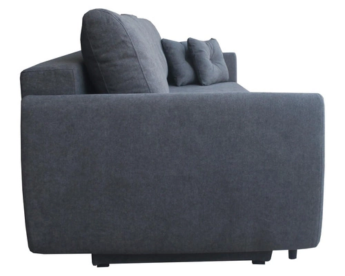 Rozkládací pohovka s úložným prostorem Forn Intesi grafitová, moderní do obýváku na spaní