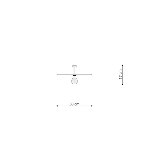 Nástěnné svítidlo Sirkel 30 černé moderní kovové do obývacího pokoje a ložnice Thoro