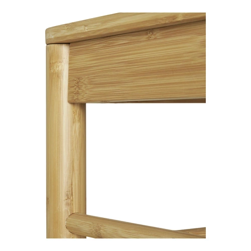 Bambusový stojanový věšák do předsíně se sedákem a policí Intesi boho 95 cm