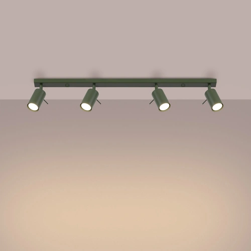 Stropní svítidlo RING 4x moderní olivově zelené do obýváku a ložnice SOLLUX