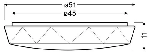 Stropní LED svítidlo Sky efect 1 51 bílá moderní do obýváku a ložnice 51 cm