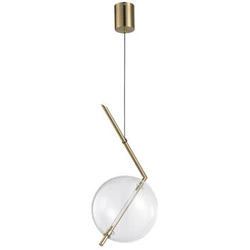 Závěsné LED svítidlo AMORE zlatá koule 24 cm moderní do obýváku a jídelny