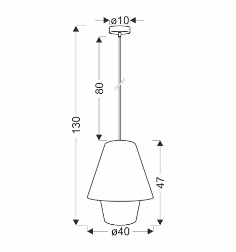 Africa 40 závěsná lampa černá 1x40W E27 stínidlo béžová+bílá