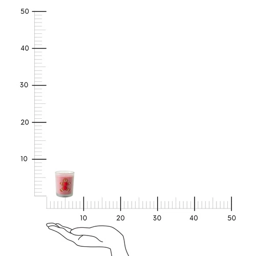 Vánoční vonná svíčka červená s perníčkem Intesi ve skleněném dekorativním obalu