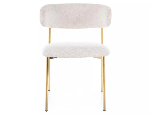 Židle Pasco Slim béžová Intesi do jídelny moderní na zlatých nohách
