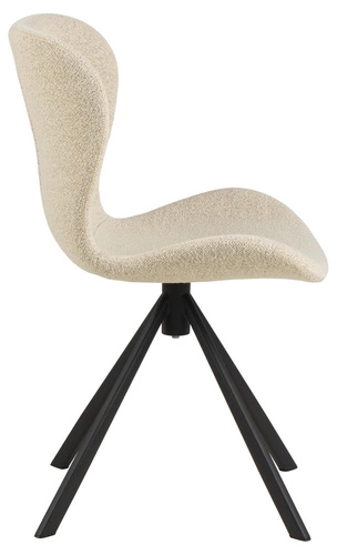 Otočná židle Batilda krémová bouclé Actona do jídelny a kanceláře moderní čalouněná