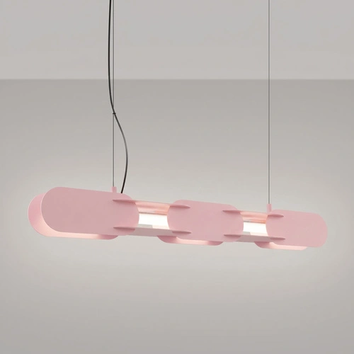 LED závěsné svítidlo CHAIN 91 růžové moderní do obývacího pokoje nad stůl
