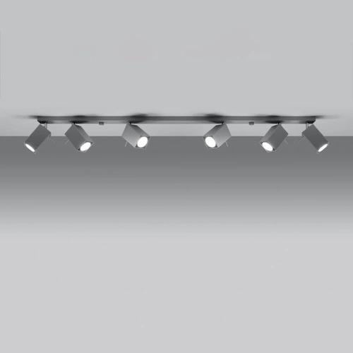 Stropní svítidlo MERIDA 6L šedé moderní kovové do obýváku kuchyně a jídelny SOLLUX