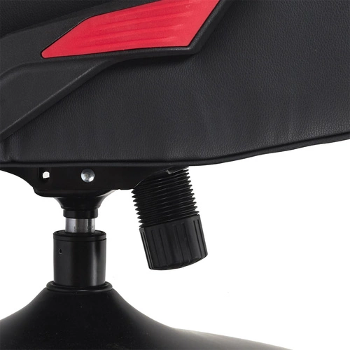 Herní křeslo Bemix černo-červené kožené otočné s nastavitelnými područkami k psacímu stolu