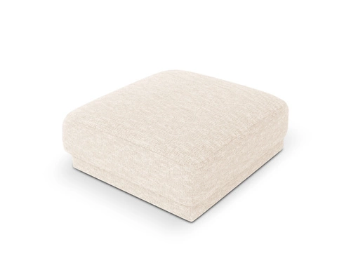 Čalouněný čtvercový taburet Miley béžový chenille 90x90 cm moderní do obýváku a ložnice