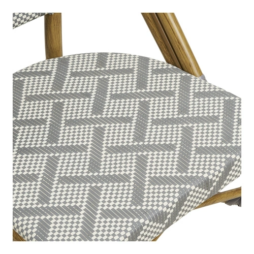 Boho jídelní a kuchyňská židle Lauria kovová bílo‑šedá