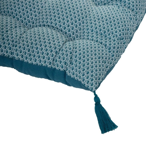 Dekorační podlahový polštář Otto boho do obýváku a ložnice 60x120 cm modrý