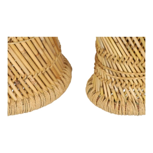 Sada 2 kulatých konferenčních stolků boho Corde z bambusu a konopí do obýváku Atmosphera