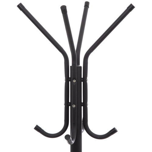 Stojanový věšák Flixecourt černý kovový moderní do předsíně loft industriální