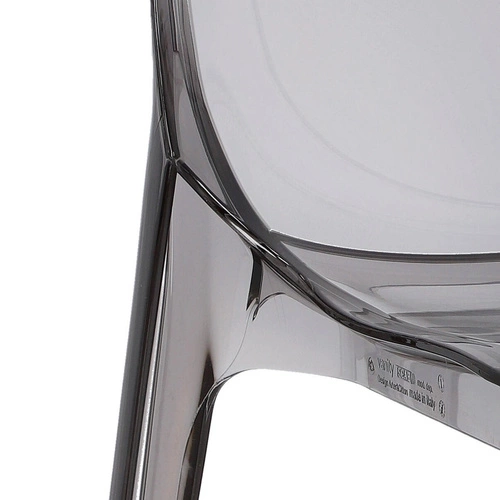 Moderní průhledná jídelní židle stohovatelná z plastu SCAB Design