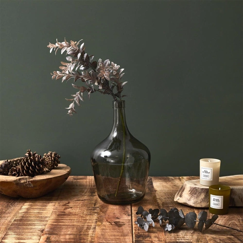 Skleněná váza Lerco Bonbon kouřová moderní na květiny do obýváku 25,5 cm