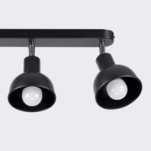 Stropní svítidlo ELBA 3 černé loftové kovové do obýváku a jídelny SOLLUX LIGHTING