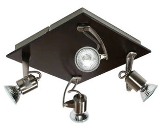 Stropní svítidlo L&h ducat 4x50W GU10 dřevo