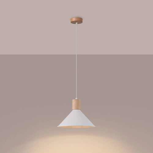 Závěsné svítidlo JAGA bílá skandinávská nad stůl do obýváku a jídelny 30 cm SOLLUX LIGHTING