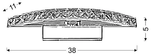 Moderní nástěnné LED svítidlo Arande chrom 8W do koupelny a obývacího pokoje CANDELLUX LIGHTING