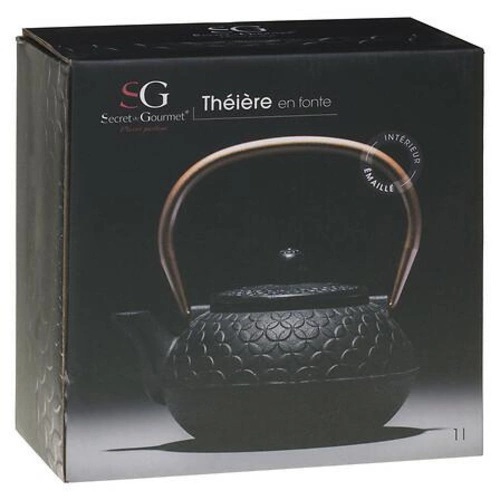 Litinová čajová konvice Flower 1l černá 5five simply smart elegantní dárek