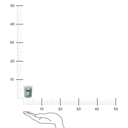 Vánoční vonná svíčka zelená se Santou ve skle Intesi dekorativní