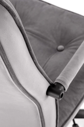 Ergonomická kancelářská židle Lincoln šedá Intesi moderní otočná s područkami do kanceláře