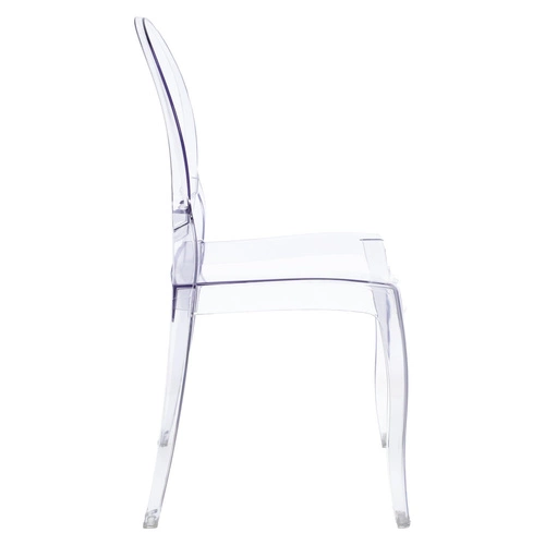 Transparentní jídelní židle Mia Intesi moderní stohovatelná plastová glamour