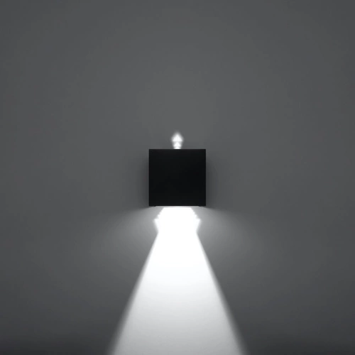 Nástěnné LED svítidlo Luca černé moderní hliníkové IP54 do obýváku i na ven