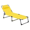 Zahradní lehátko Asco žluté Hesperide skládací na balkon a terasu, kovové s polštářem