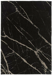 Vlněný koberec do obýváku Pietra Black 160x230 glamour, snadno čistitelný, Stone Collection