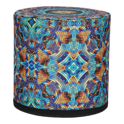 Moderní kulatá čalouněná puf multicolor do obýváku a ložnice Wizard 40 cm