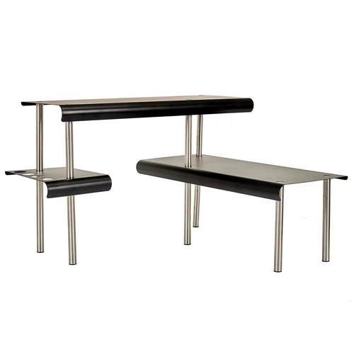 Kuchyňská stojací police na koření a doplňky Angle černá kovová moderní Intesi