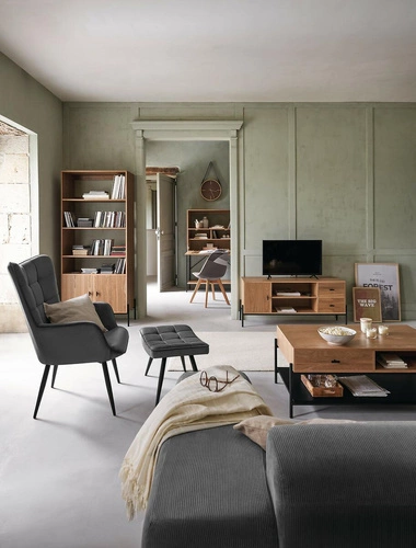 Simon moderní knihovna do obýváku a ložnice v holandské dýze jasanu Atmosphera