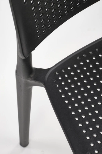 Zahradní židle Sylie Intesi černá stohovatelná moderní na zahradu a balkon