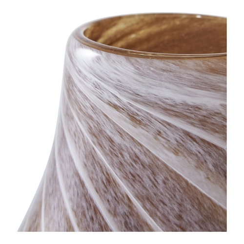 Skleněná váza Kler hnědá dekorativní 23 cm do obýváku House Nordic