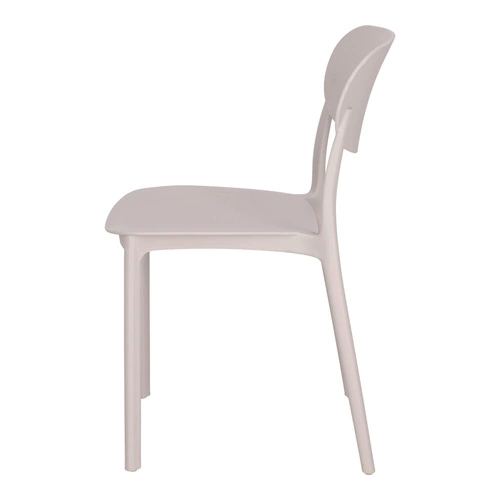 Moderní plastová jídelní židle Plasta taupe do kuchyně