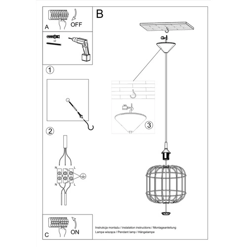 Závěsné svítidlo CELTA černé moderní kovové do obýváku, kuchyně nebo nad ostrůvek