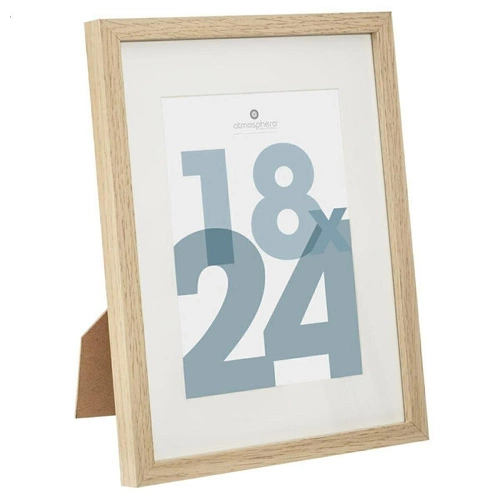 Rám na fotografie 18x24 Manu Atmosphera stojací a závěsný přírodní skandinávský skleněný
