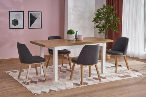 Rozkládací jídelní stůl Tiago 2 Intesi 140-220x80 moderní dub přírodní bílý