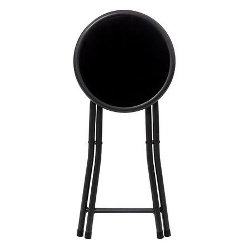 Skládací taburet PU černý sametový moderní kovový do kuchyně 5five simply smart