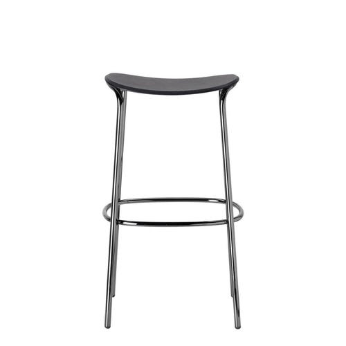 Moderní černá dřevěná barová stolička bez opěrky TRICK wood SCAB Design 75 cm do kuchyně