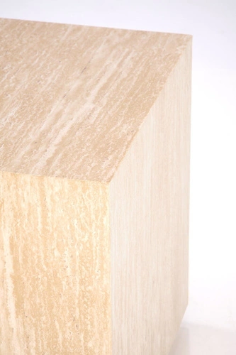 Moderní čtvercový konferenční stolek Travertino 45x45 cm skandinávský do obýváku Intesi