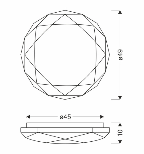Stropní svítidlo Baldo stropní svítidlo 49cm 60W LED 4000K difuzor bílý