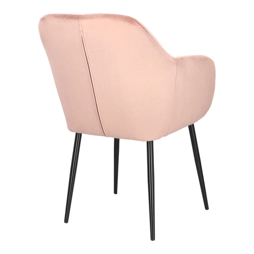 Jídelní židle Emilia sametová dusty rose s područkami glamour Actona