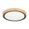 Stropní svítidlo Aflo stropní svítidlo s efektem dřeva+černá 24W LED 3000/4000/6000K 38cm