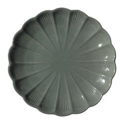 Intesi Calista šedý keramický jídelní talíř 20 cm do jídelny